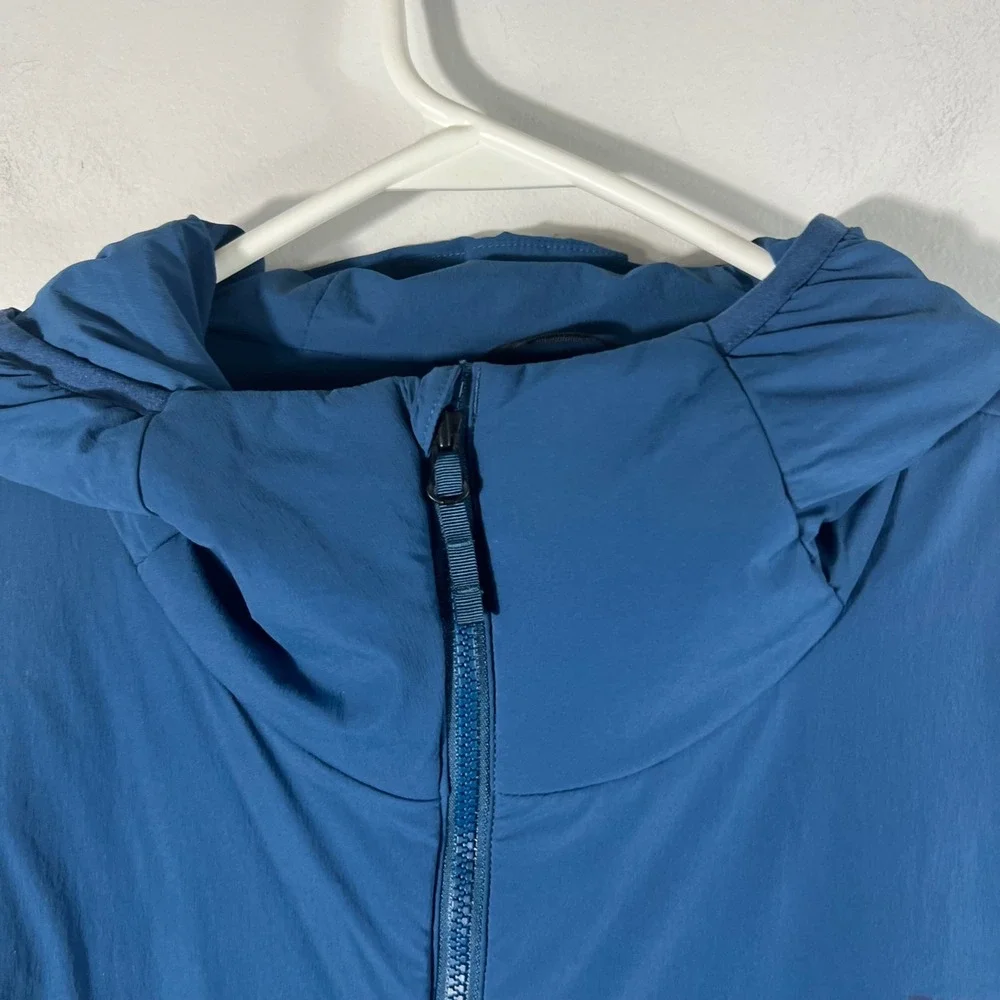 Mens The North Face Soft Shell Insulated Hooded Zip Jacket Teal Blue 2XL